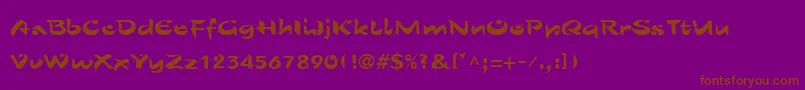 ShoLtRoman Font – Brown Fonts on Purple Background