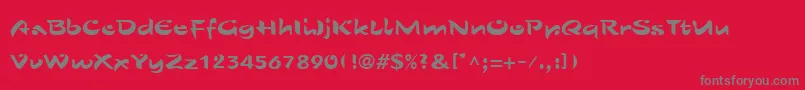 ShoLtRoman Font – Gray Fonts on Red Background