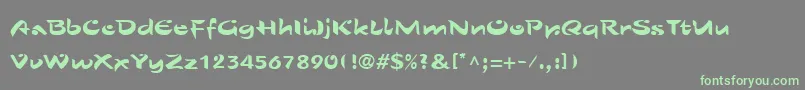 ShoLtRoman Font – Green Fonts on Gray Background