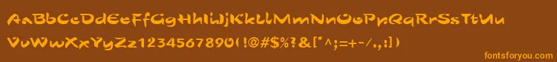 ShoLtRoman Font – Orange Fonts on Brown Background