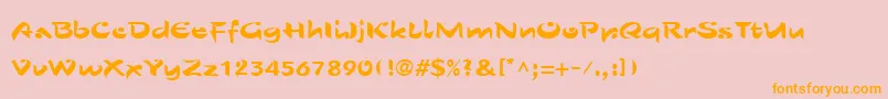 ShoLtRoman Font – Orange Fonts on Pink Background