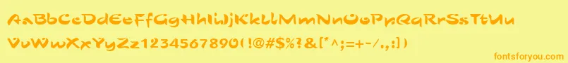 ShoLtRoman Font – Orange Fonts on Yellow Background