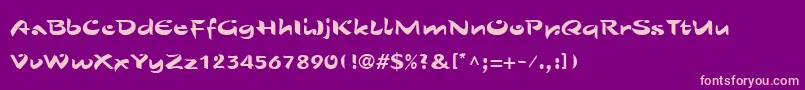 ShoLtRoman Font – Pink Fonts on Purple Background