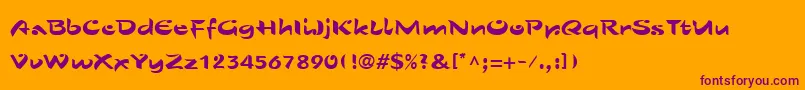 ShoLtRoman Font – Purple Fonts on Orange Background