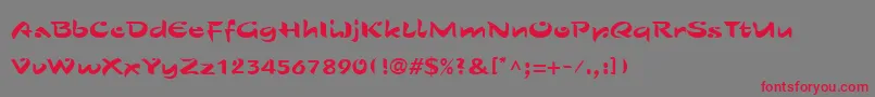 ShoLtRoman Font – Red Fonts on Gray Background