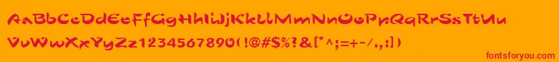ShoLtRoman Font – Red Fonts on Orange Background