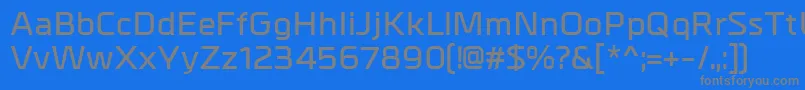 フォントMetralDemibold – 青い背景に灰色の文字