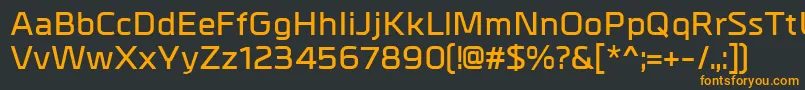 MetralDemibold Font – Orange Fonts on Black Background