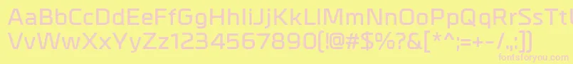 MetralDemibold Font – Pink Fonts on Yellow Background