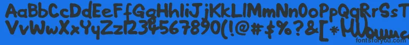 Pennarelo Font – Black Fonts on Blue Background