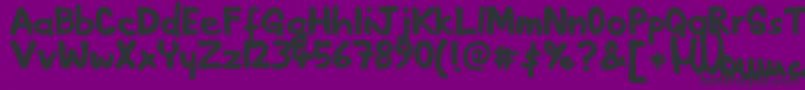 フォントPennarelo – 紫の背景に黒い文字