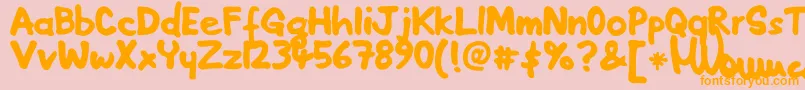 Pennarelo Font – Orange Fonts on Pink Background