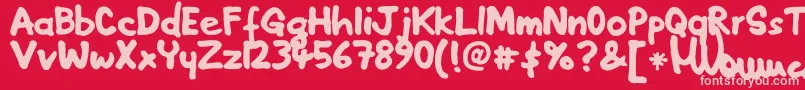 Pennarelo Font – Pink Fonts on Red Background