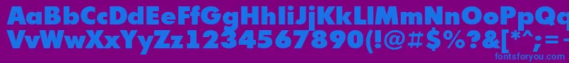 Futuri9 Font – Blue Fonts on Purple Background
