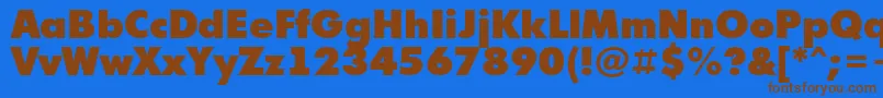 Futuri9 Font – Brown Fonts on Blue Background