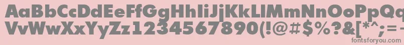 Czcionka Futuri9 – szare czcionki na różowym tle
