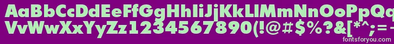 Futuri9 Font – Green Fonts on Purple Background