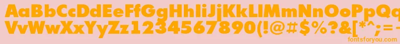 Futuri9 Font – Orange Fonts on Pink Background