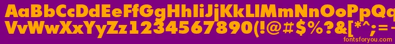 Futuri9 Font – Orange Fonts on Purple Background