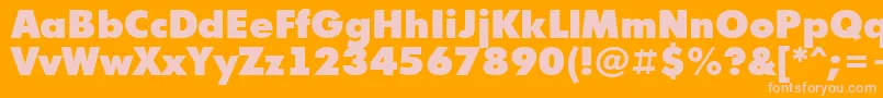 Futuri9 Font – Pink Fonts on Orange Background