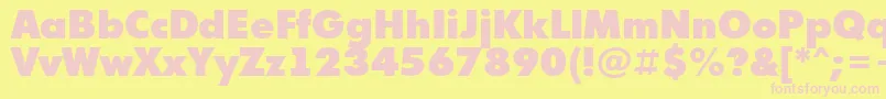 Futuri9 Font – Pink Fonts on Yellow Background