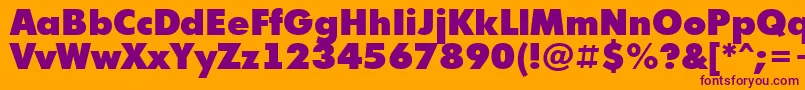 Futuri9 Font – Purple Fonts on Orange Background