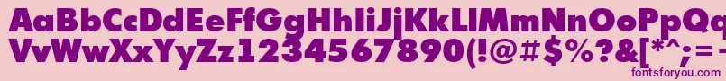 Fonte Futuri9 – fontes roxas em um fundo rosa