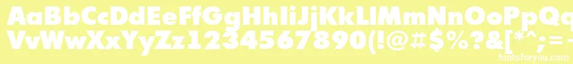 Futuri9 Font – White Fonts on Yellow Background