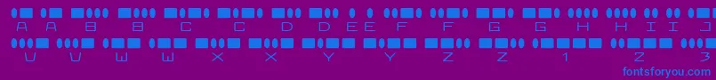 RadiosInMotion Font – Blue Fonts on Purple Background