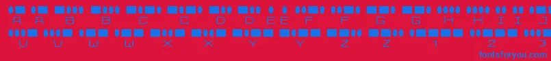 RadiosInMotion Font – Blue Fonts on Red Background