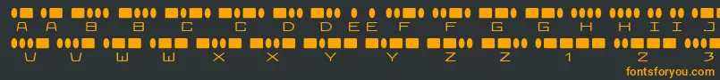 RadiosInMotion Font – Orange Fonts on Black Background