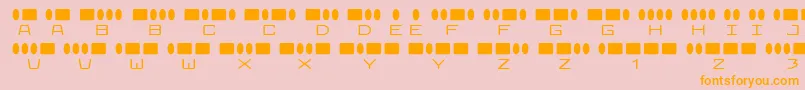 RadiosInMotion Font – Orange Fonts on Pink Background