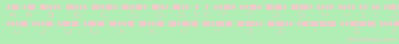 RadiosInMotion Font – Pink Fonts on Green Background