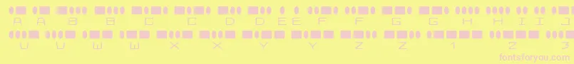Czcionka RadiosInMotion – różowe czcionki na żółtym tle