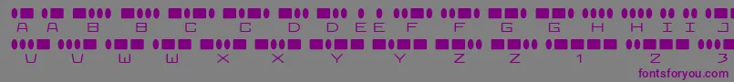 RadiosInMotion-fontti – violetit fontit harmaalla taustalla