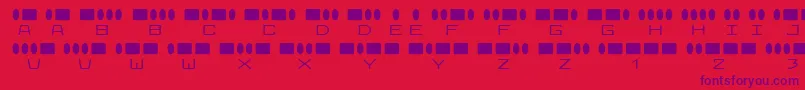 RadiosInMotion Font – Purple Fonts on Red Background