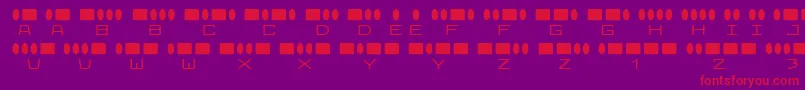 RadiosInMotion Font – Red Fonts on Purple Background