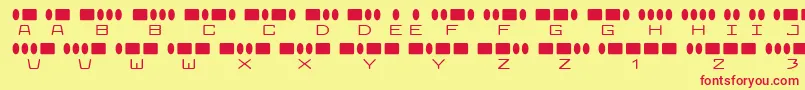 RadiosInMotion Font – Red Fonts on Yellow Background