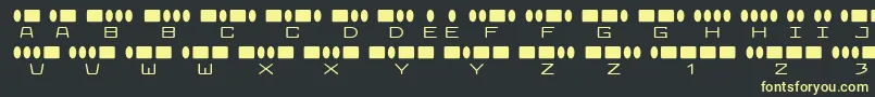 RadiosInMotion Font – Yellow Fonts on Black Background