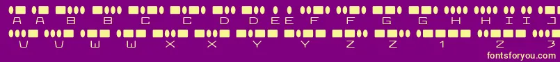 RadiosInMotion Font – Yellow Fonts on Purple Background