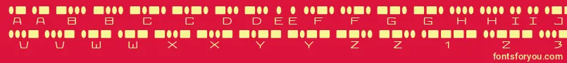 RadiosInMotion Font – Yellow Fonts on Red Background
