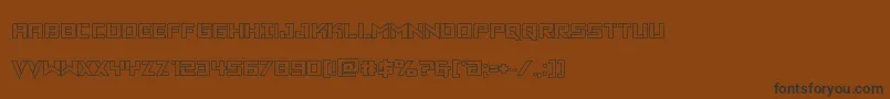 Fonte Vikingsquadout – fontes pretas em um fundo marrom