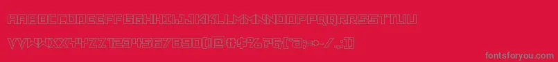 Vikingsquadout Font – Gray Fonts on Red Background