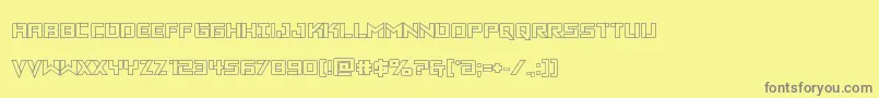 Weitere Informationen zur Vikingsquadout-Schriftart Vikingsquadout-Schriftart – Graue Schriften auf gelbem Hintergrund