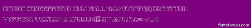 Vikingsquadout Font – Green Fonts on Purple Background