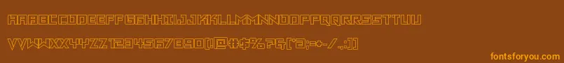 Vikingsquadout Font – Orange Fonts on Brown Background