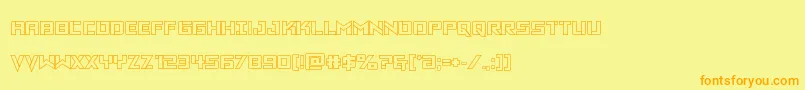 Vikingsquadout Font – Orange Fonts on Yellow Background