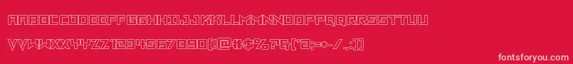 Vikingsquadout Font – Pink Fonts on Red Background