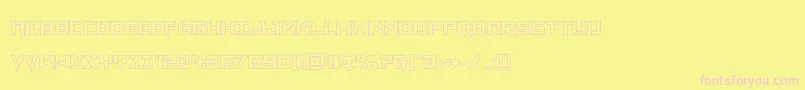 フォントVikingsquadout – ピンクのフォント、黄色の背景