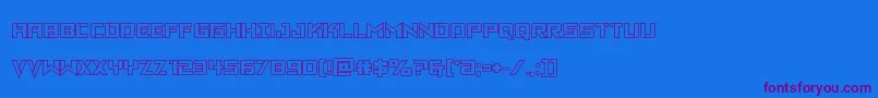 Vikingsquadout Font – Purple Fonts on Blue Background
